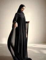 Black & Maroon Color Abaya with Embroidery & Stone Work (Copy)